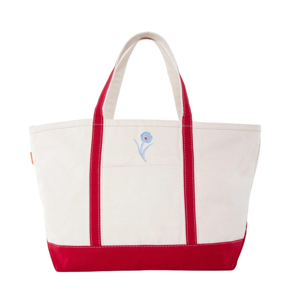 Bob Christian Christmas Poppy Stem Tote Bag-Multiple Colors & Sizes