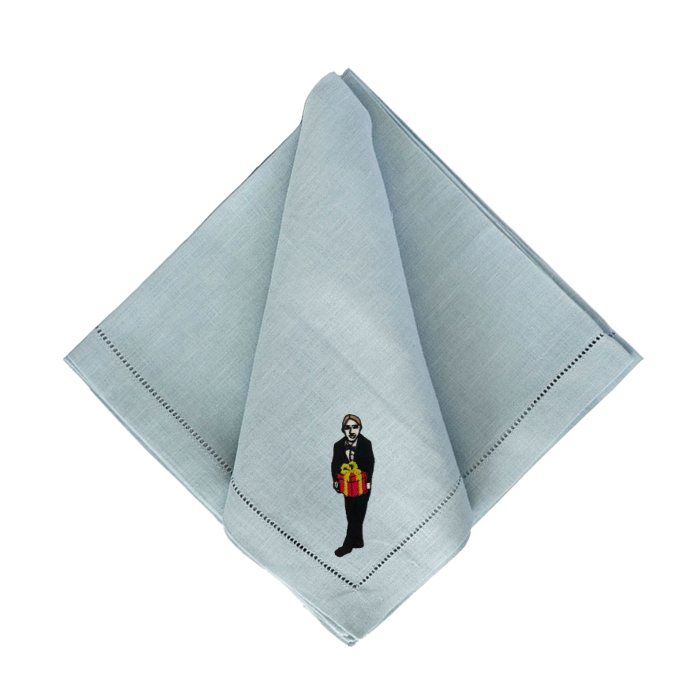 Julia Christian Man with a Gift in Black & Chartreuse