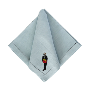 Julia Christian Man with a Gift in Black & Chartreuse