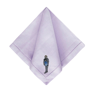 Julia Christian Man with a Gift in Grey & Blue