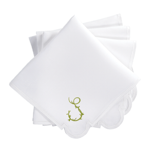Gina Langford x Courtland & Co. Mirasol Dinner Napkins - White