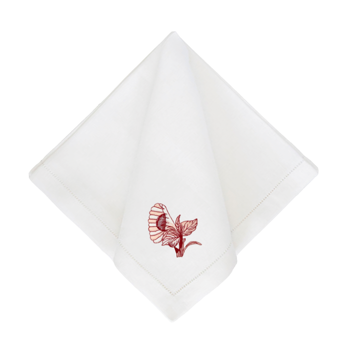 Bob Christian Circle Blossom in Pink & Red-Multiple Napkin Colors