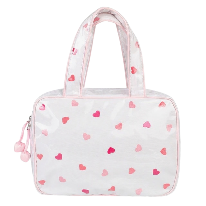 Josie Pink Heart Hanging Cosmetic Bag