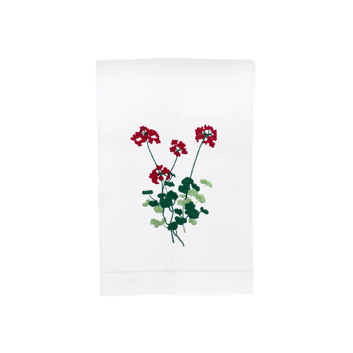 Red Geranium Hand Towel