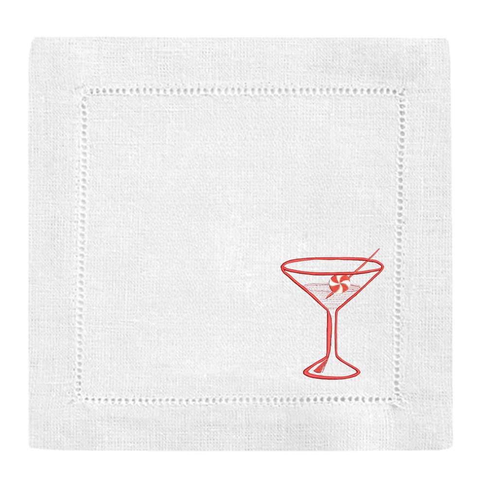 Peppermint Martini Cocktail Napkins-Multiple Colors