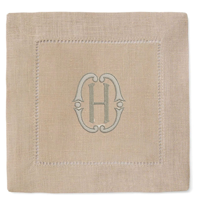 Festival 6x6 Customizable Linen Cocktail Napkins - Natural