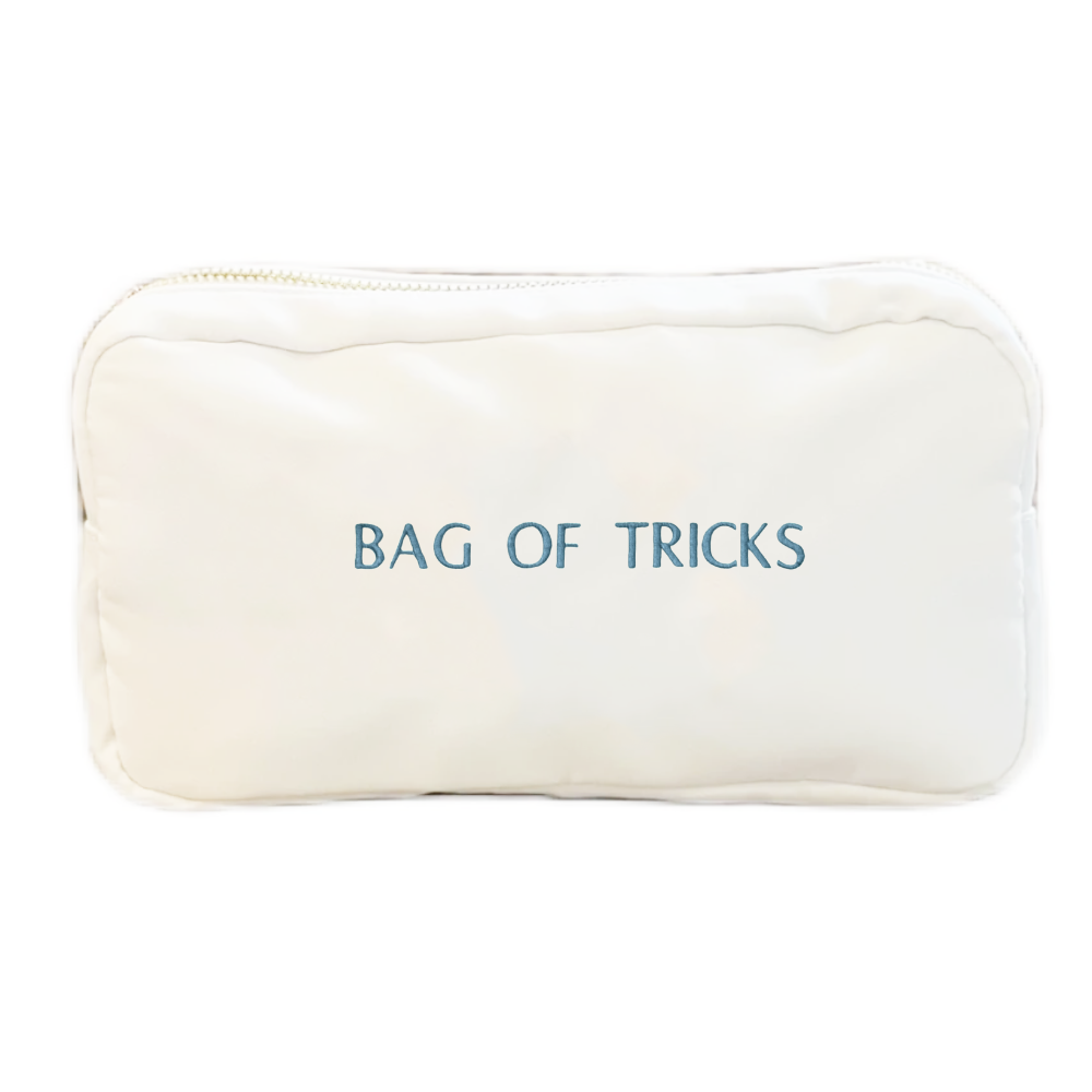 Bag of Tricks White Cosmetic Bag