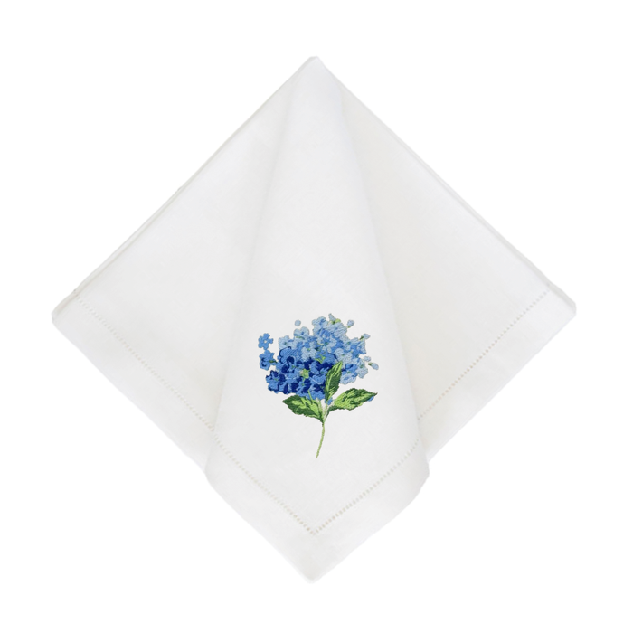 Blue Hydrangea Dinner Napkins-Set of 4