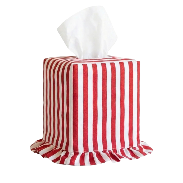 Cinnamon Bard Stripe Tissue Box Cover