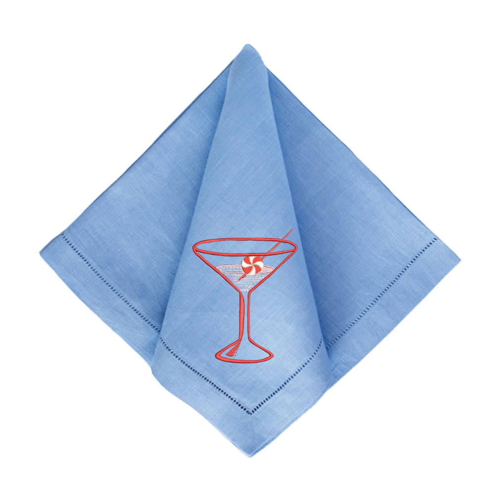 Peppermint Martini Dinner Napkins-Multiple Colors