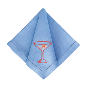 Peppermint Martini Dinner Napkins-Multiple Colors
