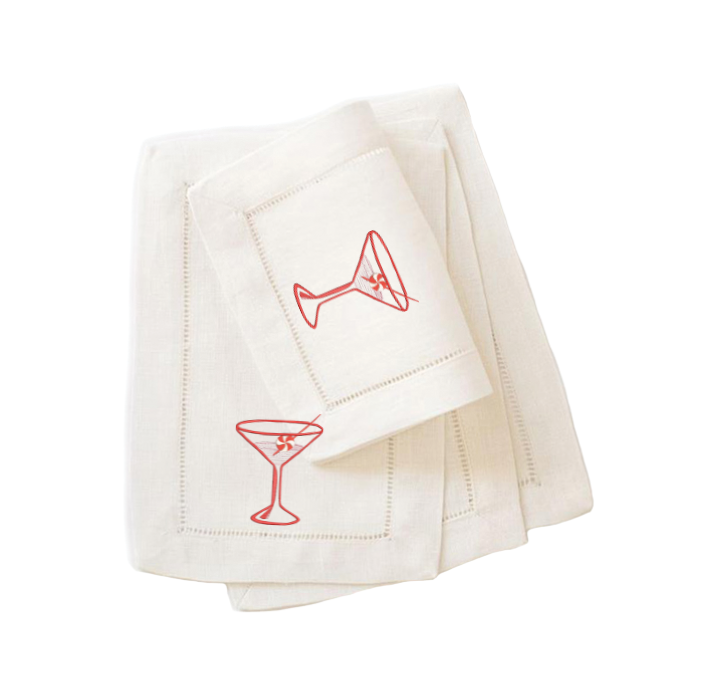 Festival 6 x 9 Peppermint Martini Cocktail Napkins-Multiple Colors