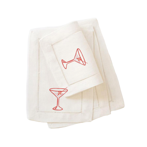 Festival 6 x 9 Peppermint Martini Cocktail Napkins-Multiple Colors