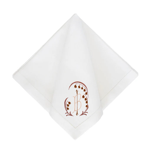 Festival Customizable Linen Dinner Napkins - White