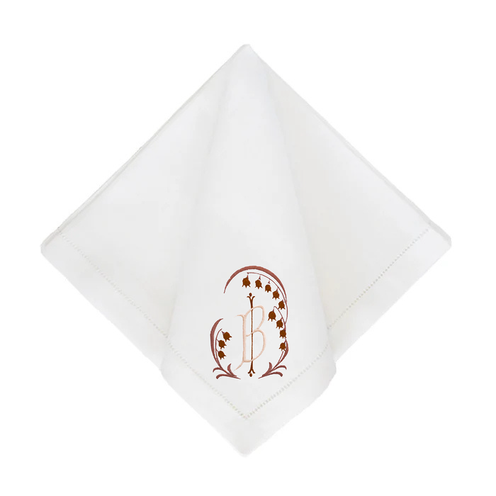 Festival Customizable Linen Dinner Napkins - White
