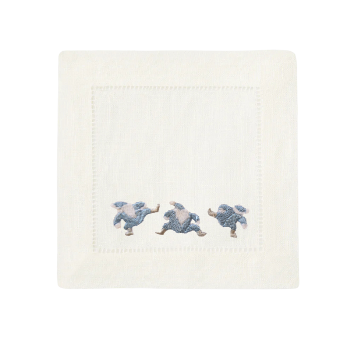 Frost & Silver Dancing Santa Cocktail Napkins