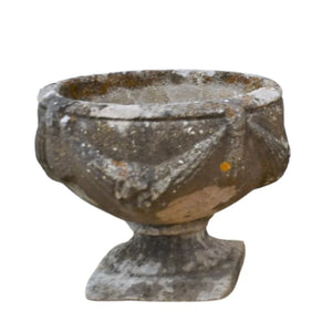 Pair of English Concrete Goblet Planters