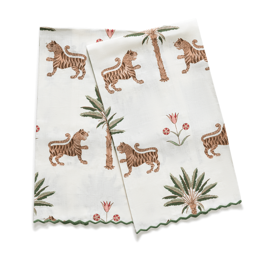 Tiger Palm Guest Towels-set of 2