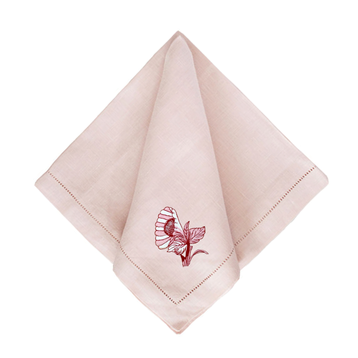 Bob Christian Circle Blossom in Pink & Red-Multiple Napkin Colors