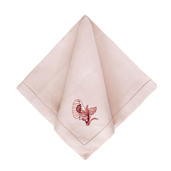 Bob Christian Circle Blossom in Pink & Red-Multiple Napkin Colors