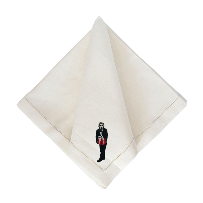 Julia Christian Man with a Gift in Black & Red