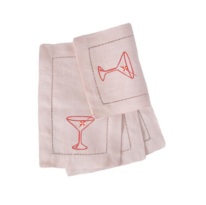 Festival 6 x 9 Peppermint Martini Cocktail Napkins-Multiple Colors