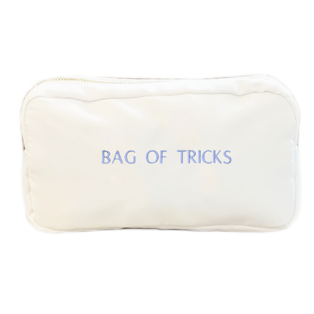 Bag of Tricks White Cosmetic Bag