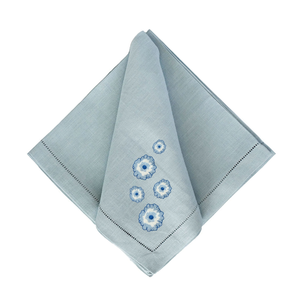 Bob Christian Snowy Floral Dinner Napkins