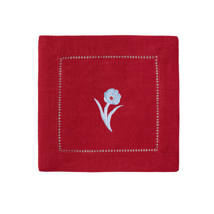 Bob Christian Poppy Stem Cocktail Napkins-Multiple Colors