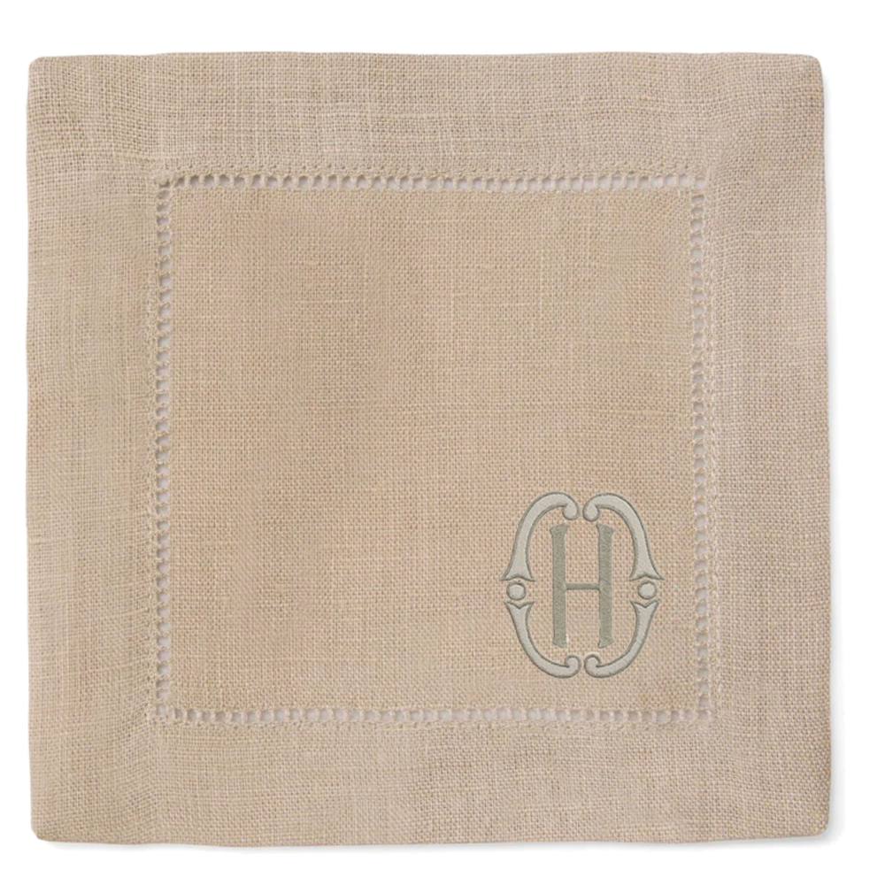 Festival 6x6 Customizable Linen Cocktail Napkins - Natural