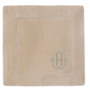 Festival 6x6 Customizable Linen Cocktail Napkins - Natural
