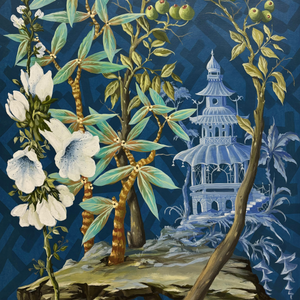 Paper Panel-Olives in Bloom