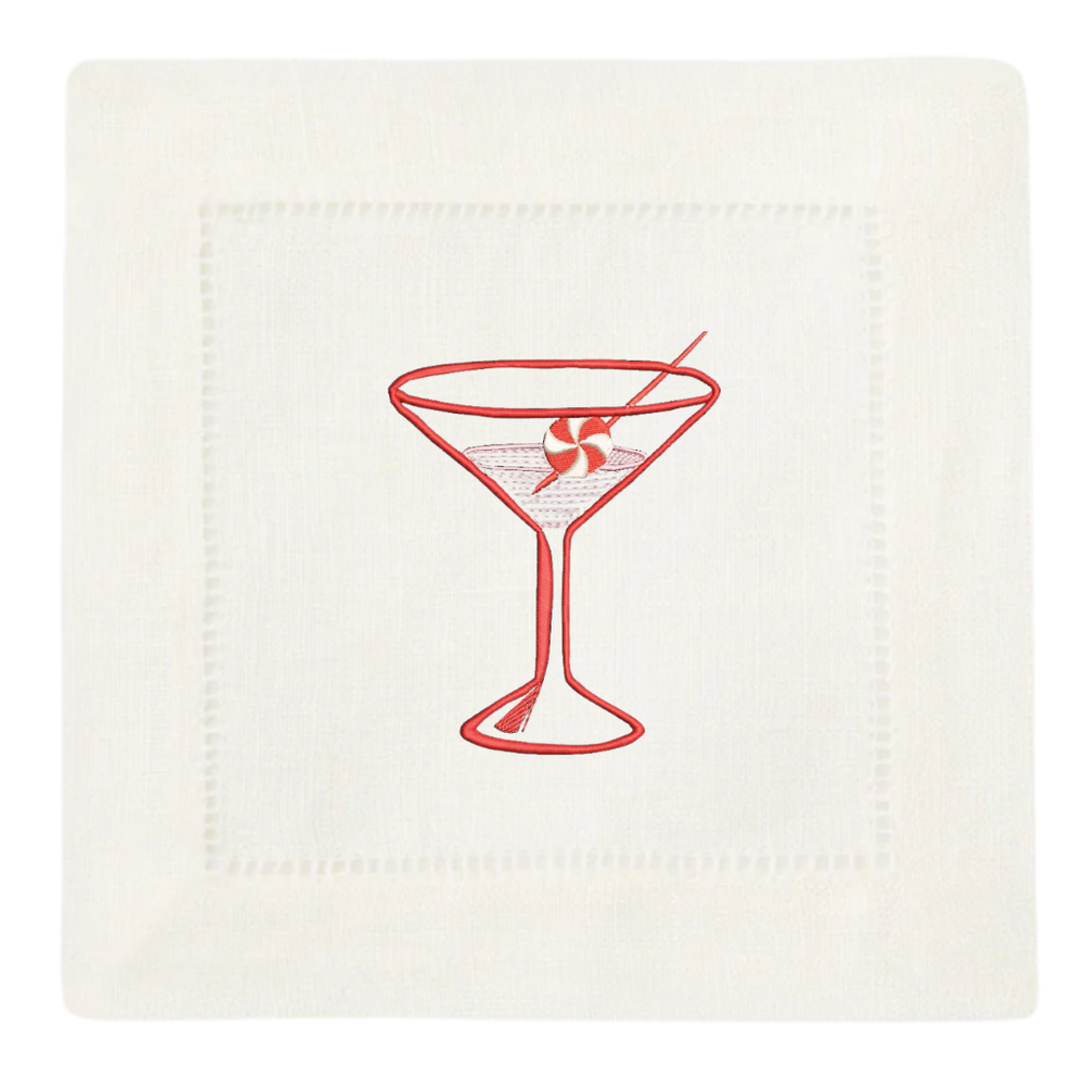 Peppermint Martini Cocktail Napkins-Multiple Colors