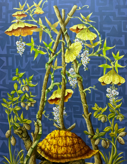 Paper Panel-Turtle Eating Pecans