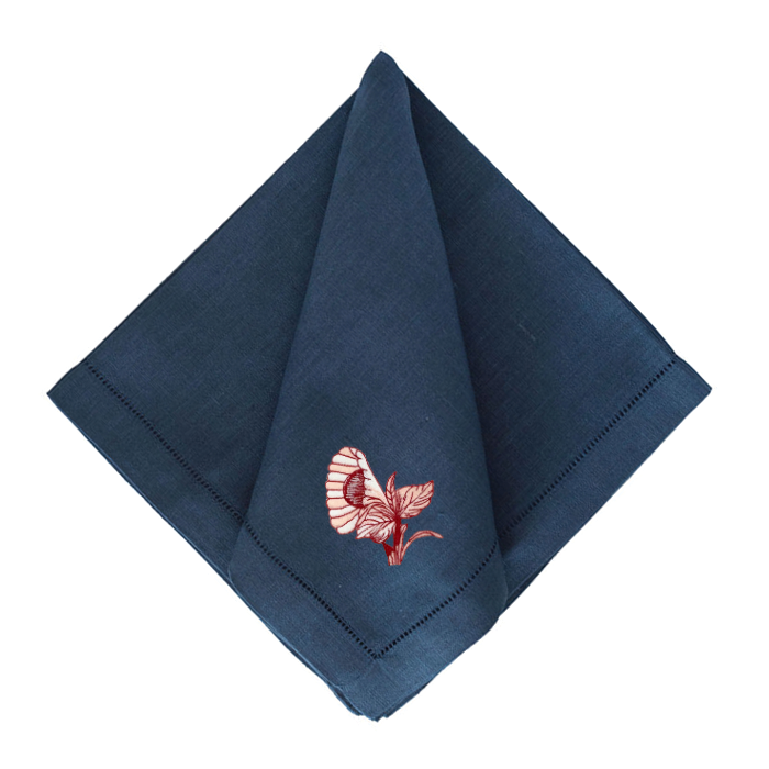 Bob Christian Circle Blossom in Pink & Red-Multiple Napkin Colors