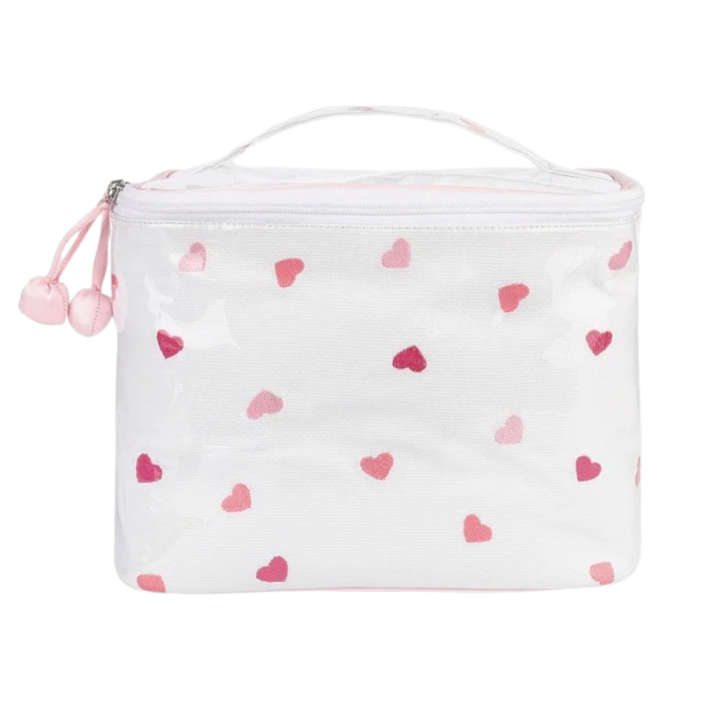 Josie Pink Heart Train Case