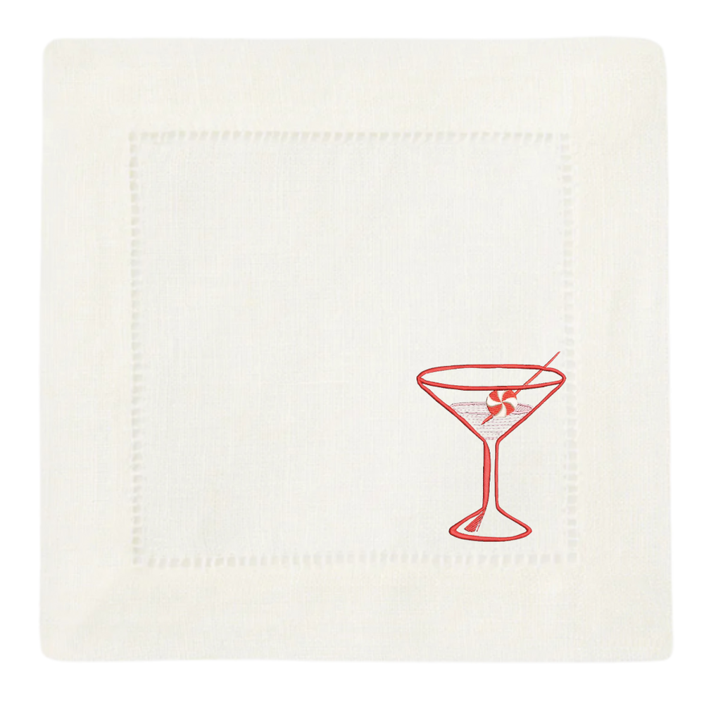 Peppermint Martini Cocktail Napkins-Multiple Colors