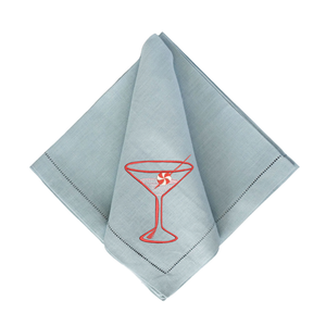 Peppermint Martini Dinner Napkins-Multiple Colors