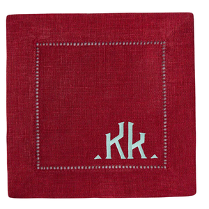 Festival 6x6 Customizable Linen Cocktail Napkins - Cinnabar