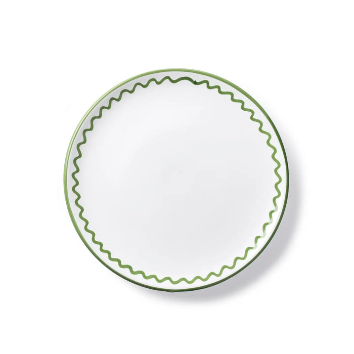 Zigzag Salad Plate - Green