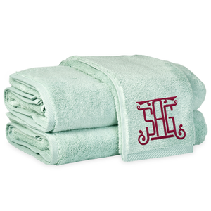 MILAGRO AQUA TOWEL BUNDLE WITH EMBROIDERY