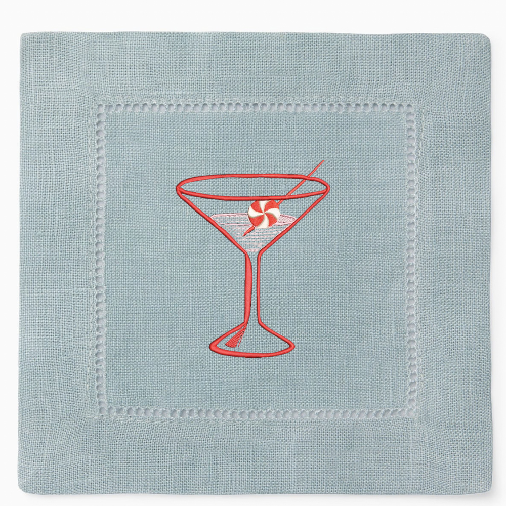 Peppermint Martini Cocktail Napkins-Multiple Colors