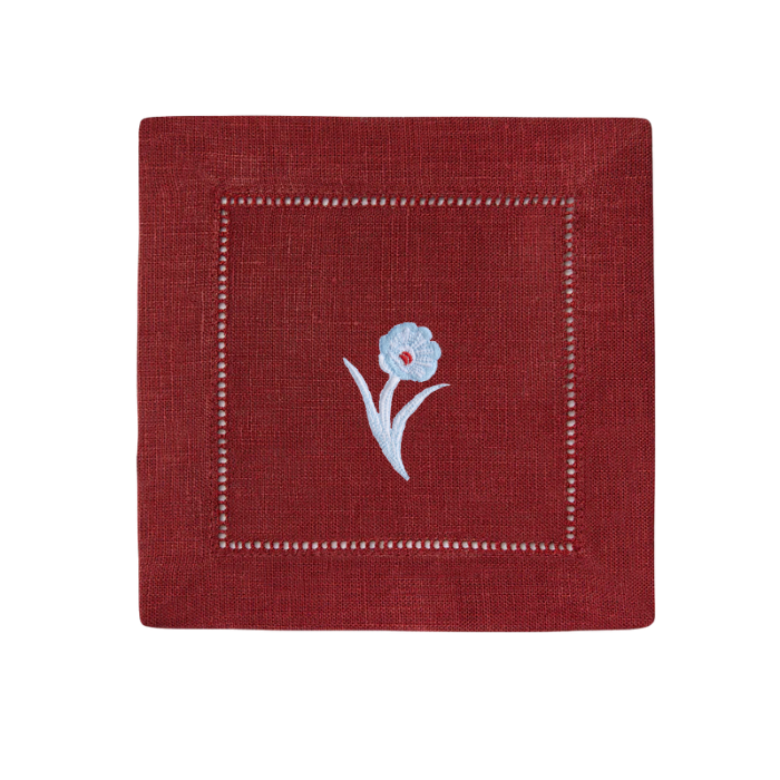 Bob Christian Poppy Stem Cocktail Napkins-Multiple Colors