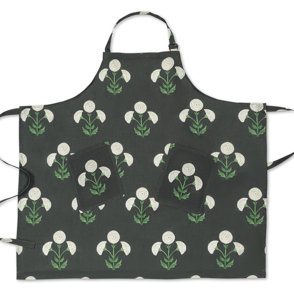 Gisele Moonflower Linen Apron