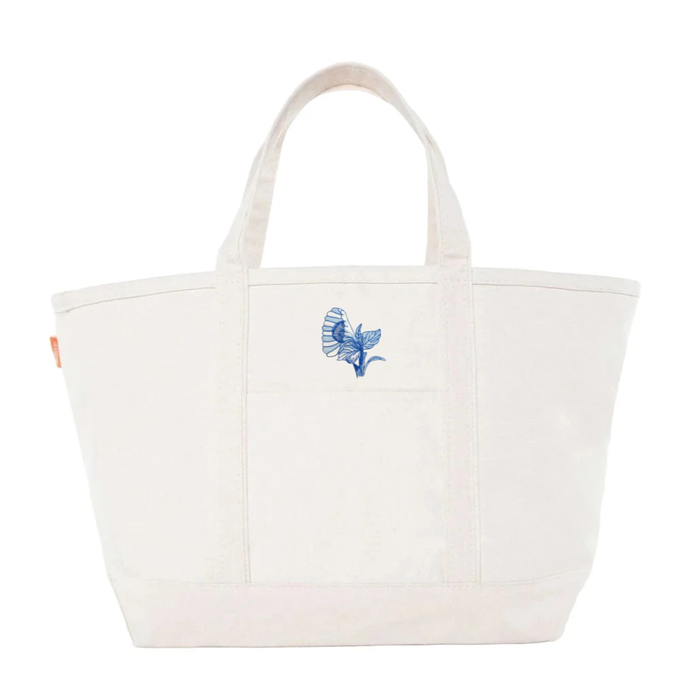 Bob Christian Circus Blossom in Blue Tote Bag-Multiple Colors & Sizes