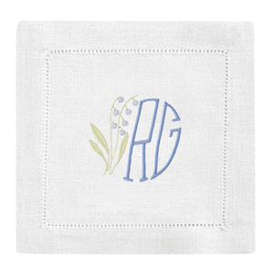Festival Customizable Linen Cocktail Napkins-White
