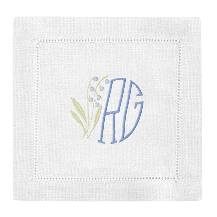 Festival Customizable Linen Cocktail Napkins-White