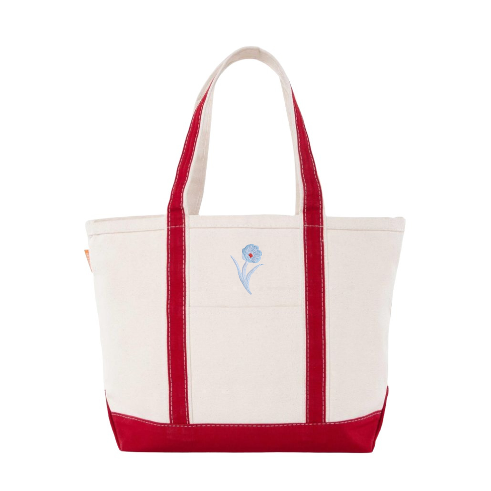 Bob Christian Christmas Poppy Stem Tote Bag-Multiple Colors & Sizes