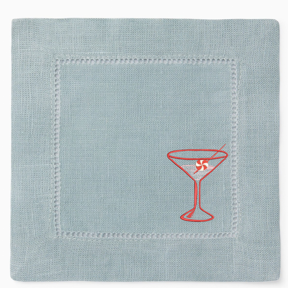 Peppermint Martini Cocktail Napkins-Multiple Colors