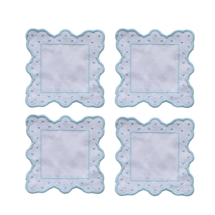 Scallop Dot Cocktail Napkins